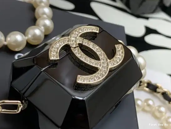 First Bag Ru CHANEL PRO AIRPODS NECKLACE CASE 0629